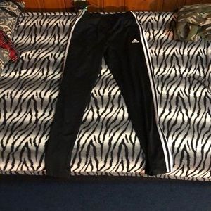 Black and white Adidas Pants